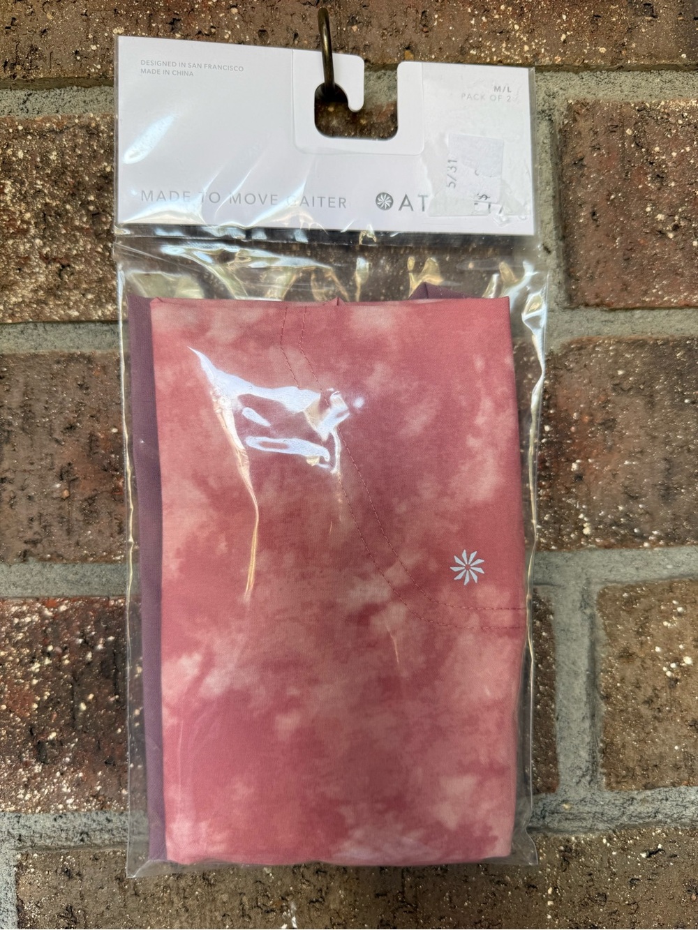 Athleta Tie-Dye Pink & Purple Made to Move Gaiter (2) (NWT)